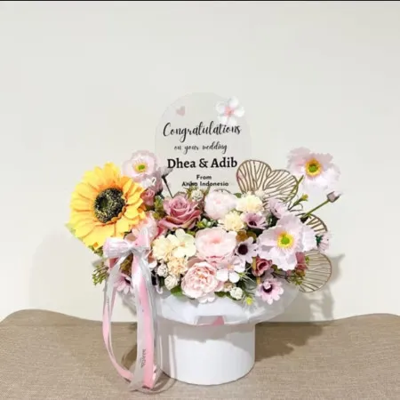 Bloom Box Akrilik Ucapan Wedding Kendari